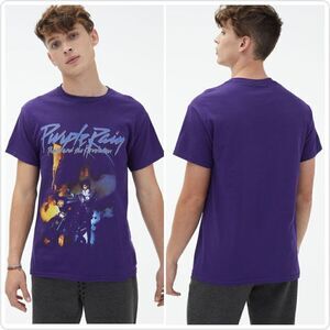 Unisex Prince Purple Rain Graphic Cotton Tee M